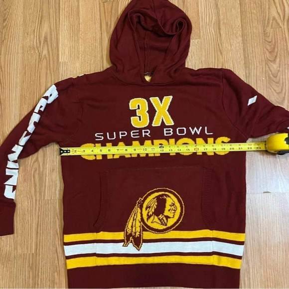 WASHINGTON REDSKINS NFL 3X Super Bowl Champions Sweater Size Medium M - Picture 10 of 12